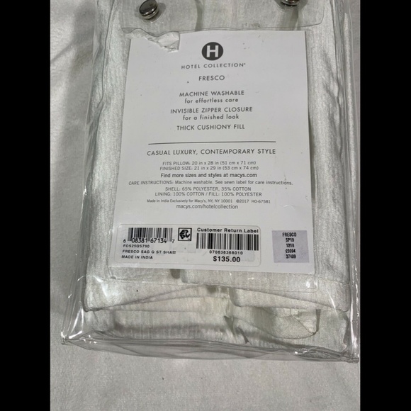 NIB Hotel Collection Fresco Sage Quilted‎ (1) Standard Sham Pillow Case - Picture 2 of 12